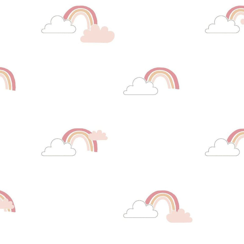 Noordwand Tapete Mondo baby Rainbows Weiß und Rosa