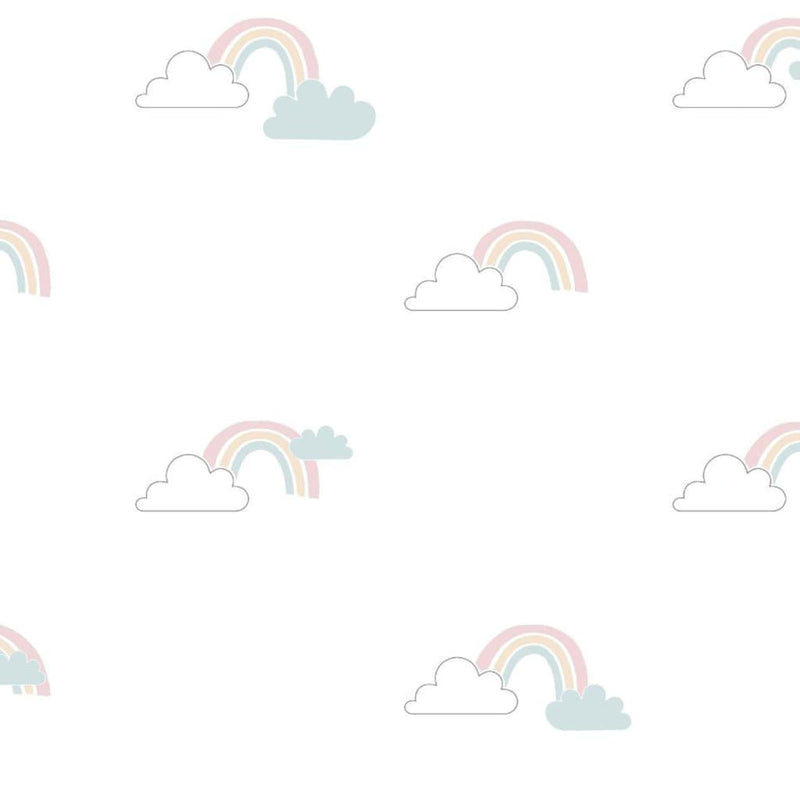 Noordwand Tapete Mondo baby Clouds Weiß, Blau und Rosa