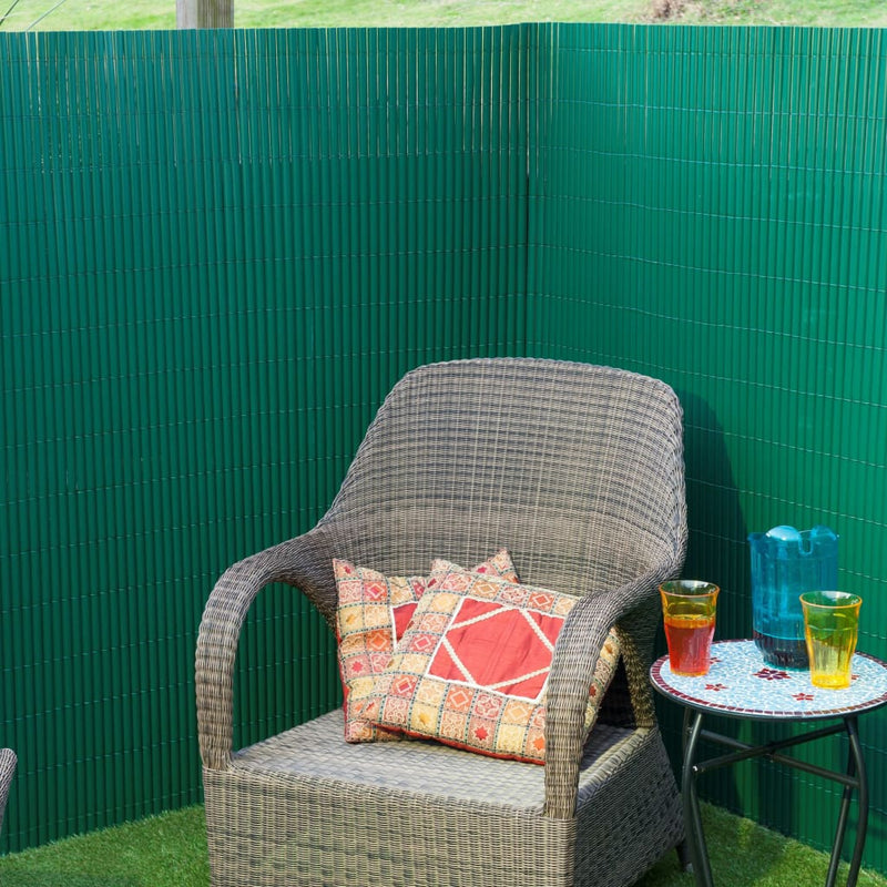 Nature Doppelseitiger Garten-Sichtschutz PVC 1×3 m Grün