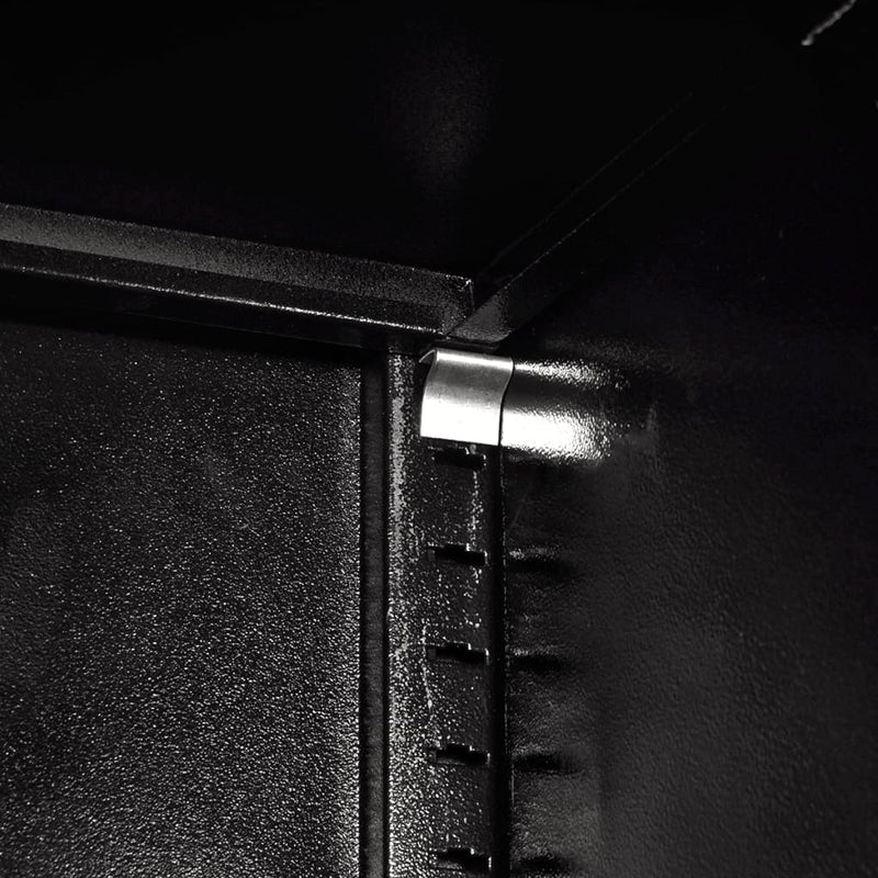 Werkzeugschrank mit 2 Türen Stahl 90x40x180 cm Schwarz/Rot