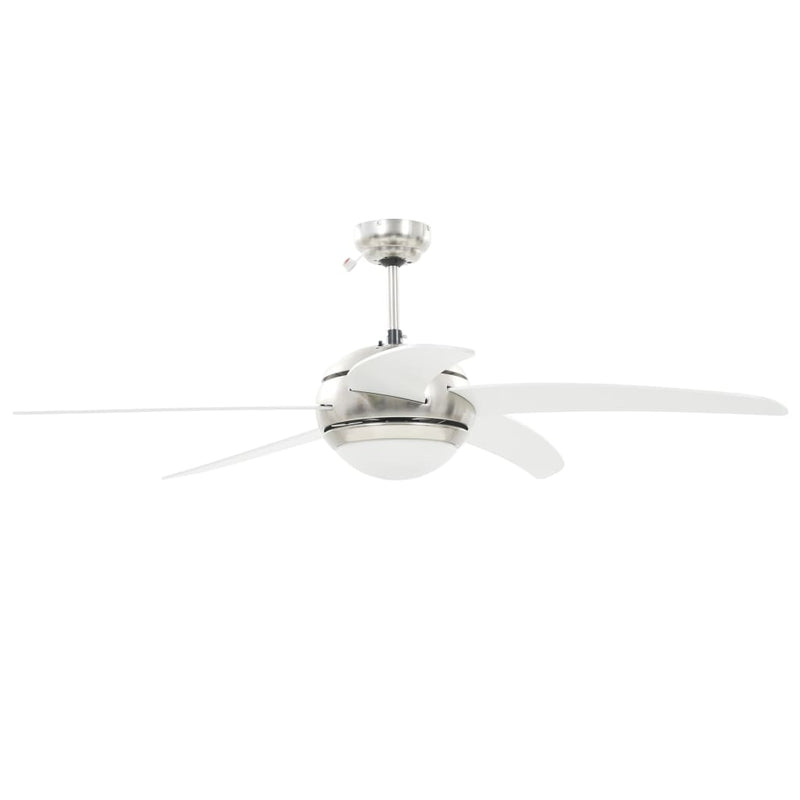 Dekorativer Deckenventilator mit Leuchtmittel 128 cm Weiß