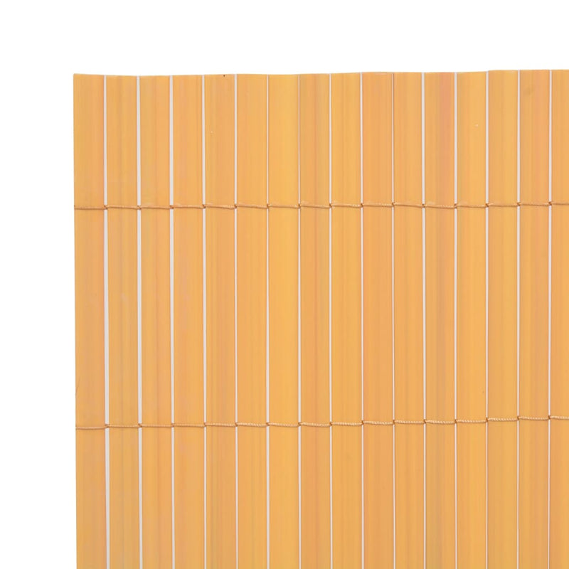 Gartenzaun Doppelseitig PVC 90×500 cm Gelb