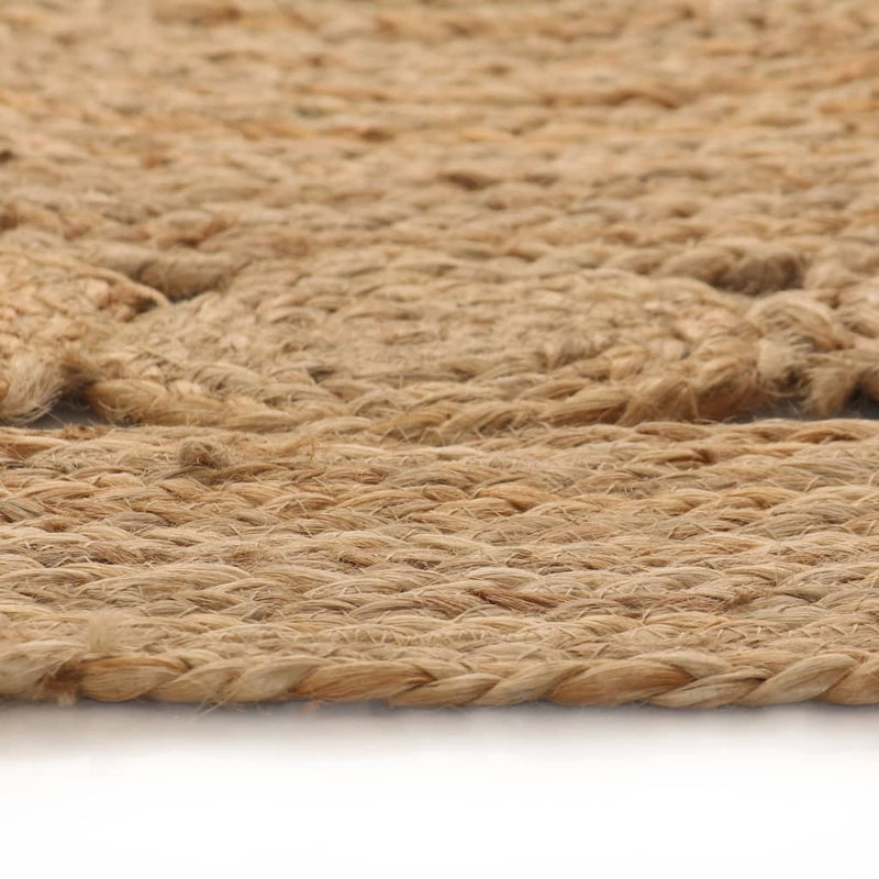 Teppich Flechtmuster Jute 150 cm Rund