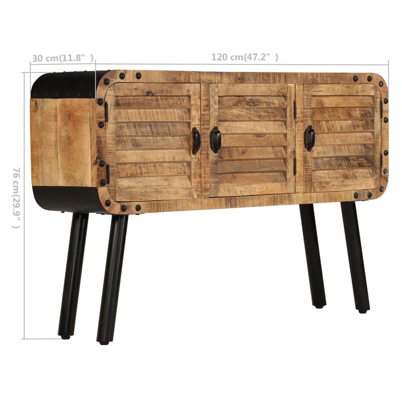 Sideboard Mangoholz Massiv 120 x 30 x 76 cm