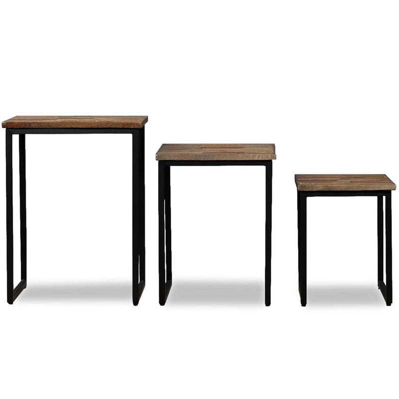 Satztisch Couchtisch-Set 3-tlg. Recyceltes Massivholz Teak