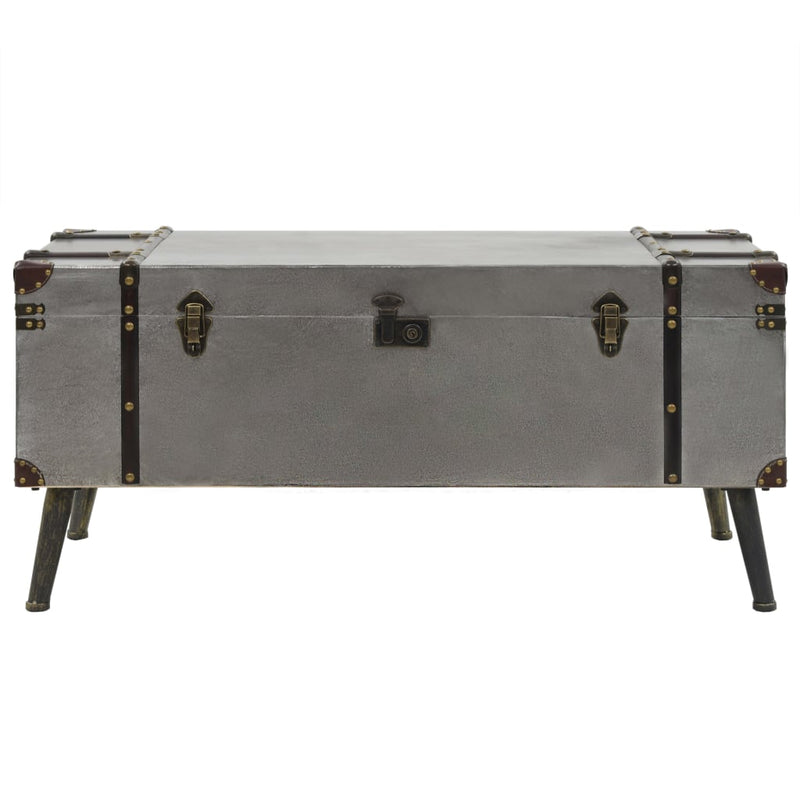 Couchtisch MDF und Aluminium 102 x 51 x 47,5 cm