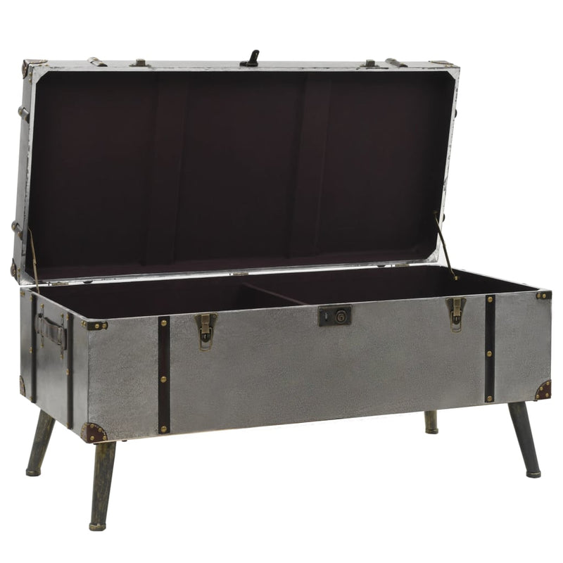 Couchtisch MDF und Aluminium 102 x 51 x 47,5 cm