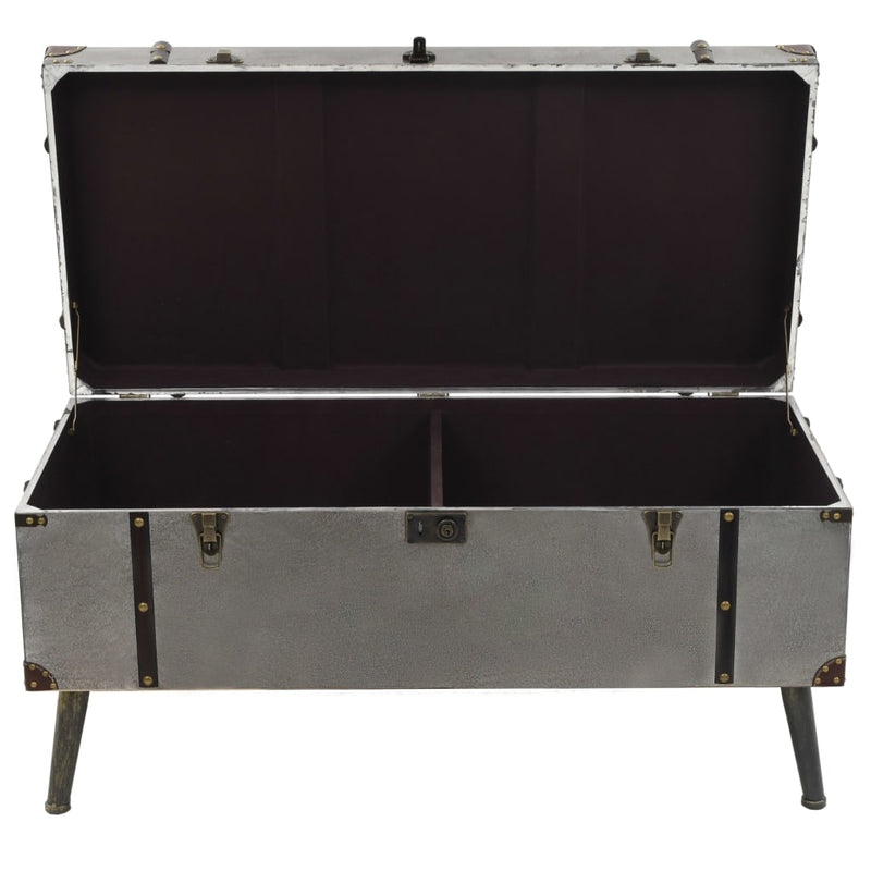 Couchtisch MDF und Aluminium 102 x 51 x 47,5 cm