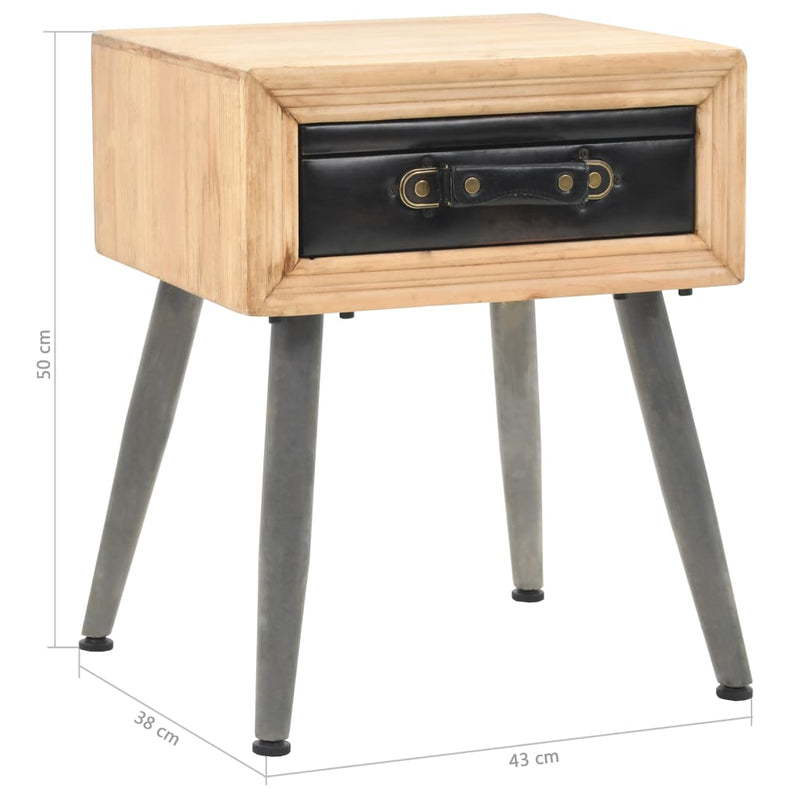 Nachtisch Tannenholz Massiv 43 × 38 × 50 cm