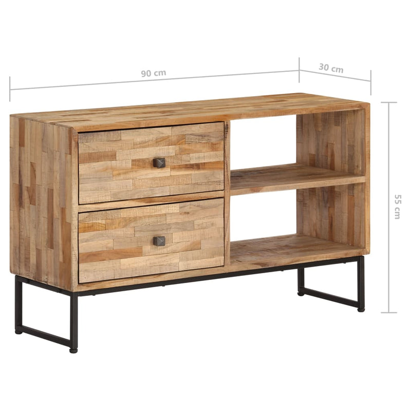 TV-Schrank Recyceltes Teakholz 90 x 30 x 55 cm