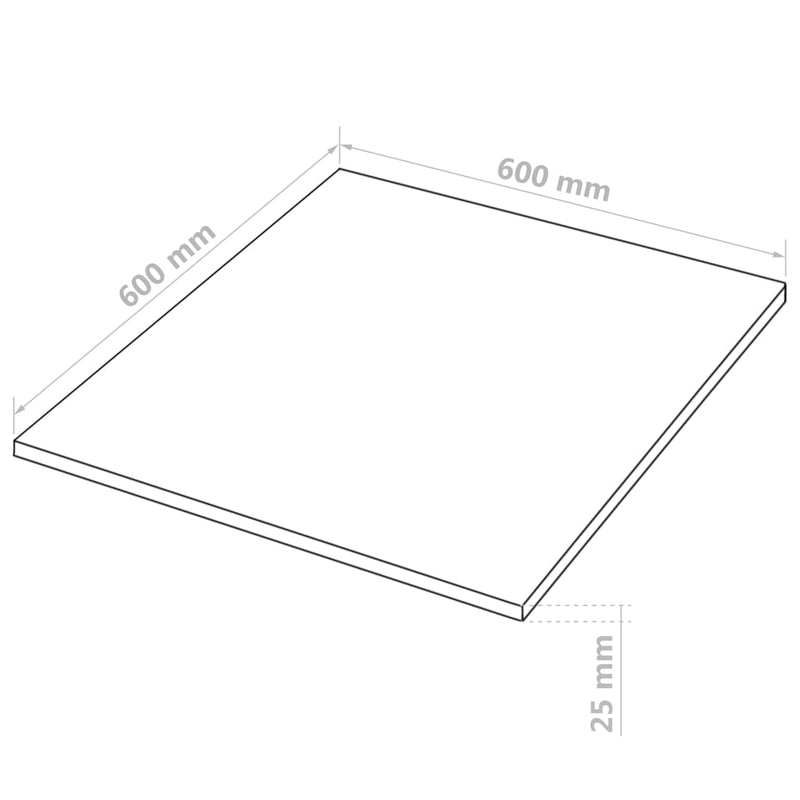 MDF-Platten 4 Stk. Quadratisch 60x60 cm 25 mm
