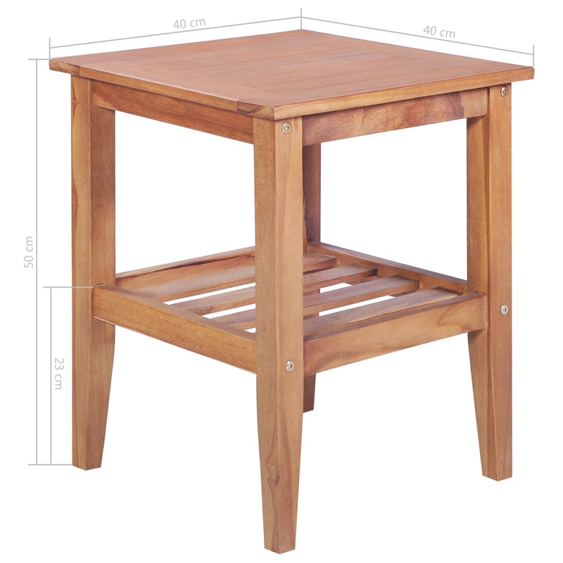 Couchtisch 40 x 40 x 50 cm Quadratisch Teak Massiv