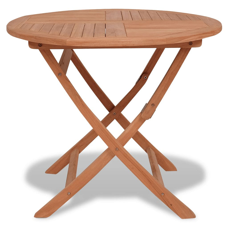 Klappbarer Gartentisch 85x76 cm Teak Massivholz