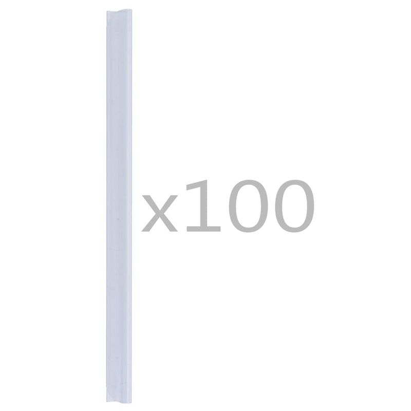 100 Stk. Clips für Sichtschutzstreifen PVC Transparent