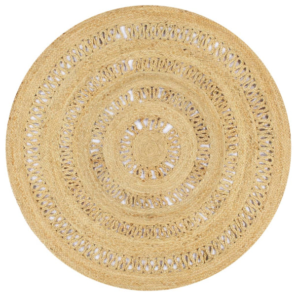Teppich Handgefertigt Jute Geflochten 120 cm
