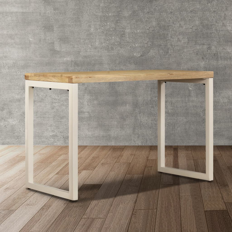 Esstisch 115 x 55 x 76 cm Massivholz Mango und Stahl