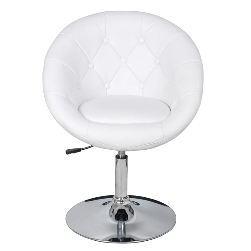 Barhocker 2 Stk. Weiß Kunstleder