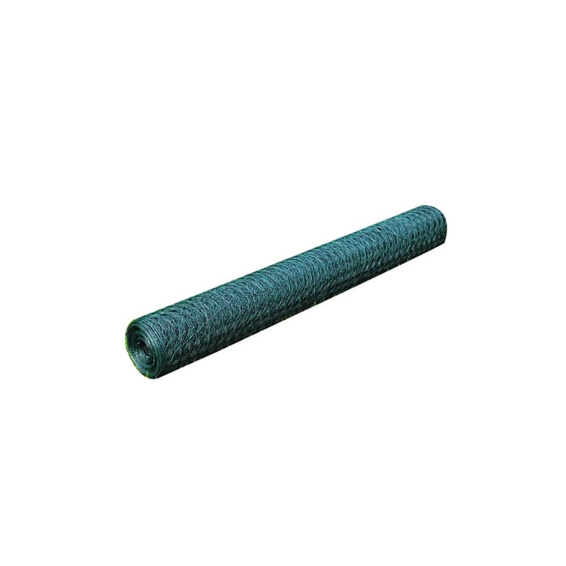 Drahtzaun Hühner Verzinkt mit PVC-Beschichtung 25x0,75 m Grün