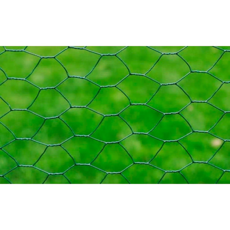 Drahtzaun Hühner Verzinkt mit PVC-Beschichtung 25x0,75 m Grün