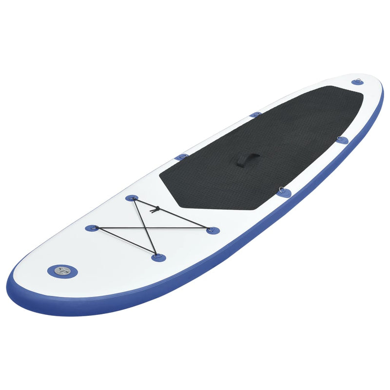 Stand Up Paddle Board SUP Aufblasbar Blau und Weiß