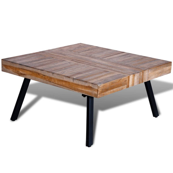 Couchtisch Quadratisch Recyceltes Holz Teak