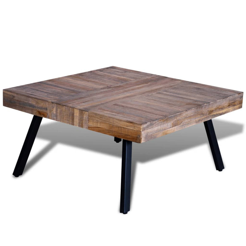 Couchtisch Quadratisch Recyceltes Holz Teak