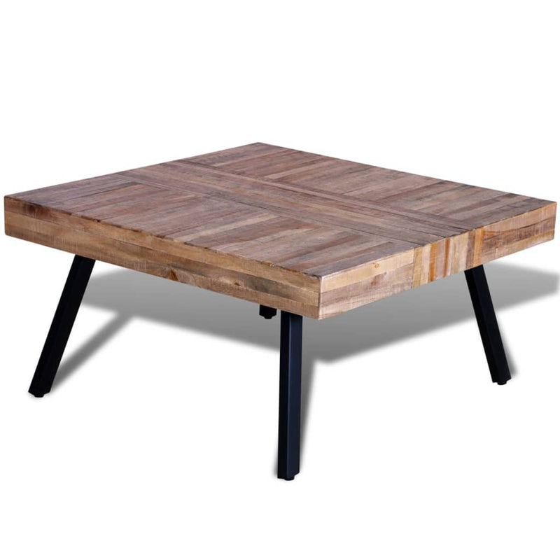 Couchtisch Quadratisch Recyceltes Holz Teak