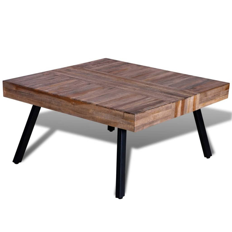 Couchtisch Quadratisch Recyceltes Holz Teak