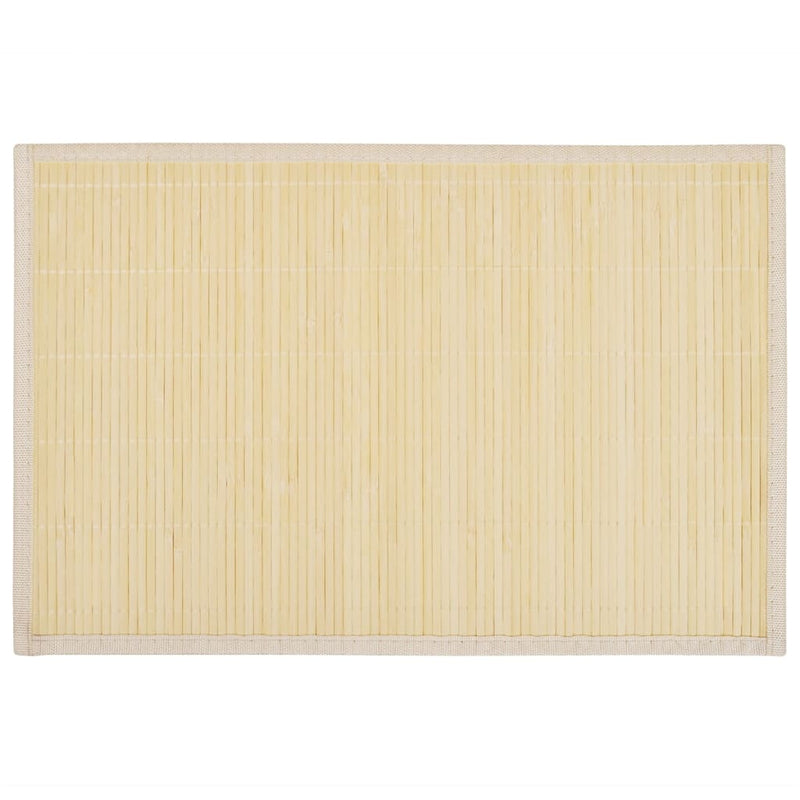 6 Bambus-Platzdeckchen 30 x 45 cm Natur