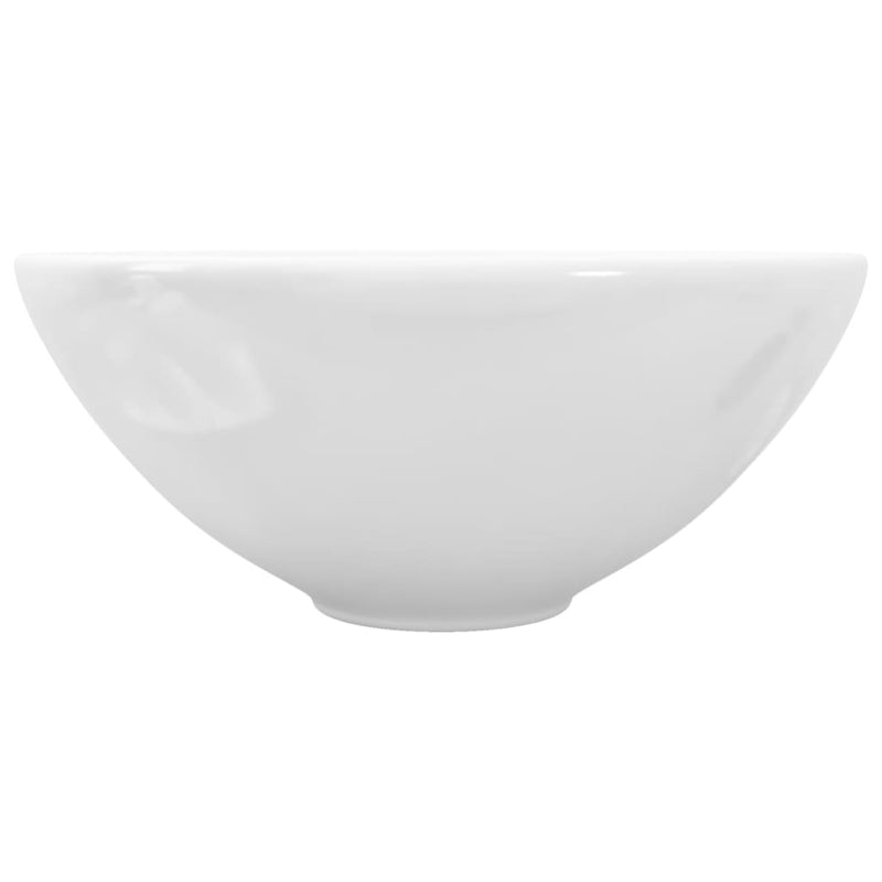 Waschbecken Keramik Weiß Rund
