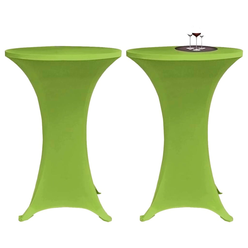 Stretch Tischhusse 2 Stk 70 cm Grün