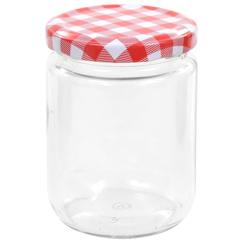 Marmeladengläser mit Weißem/Rotem Deckel 96 Stk. 230 ml