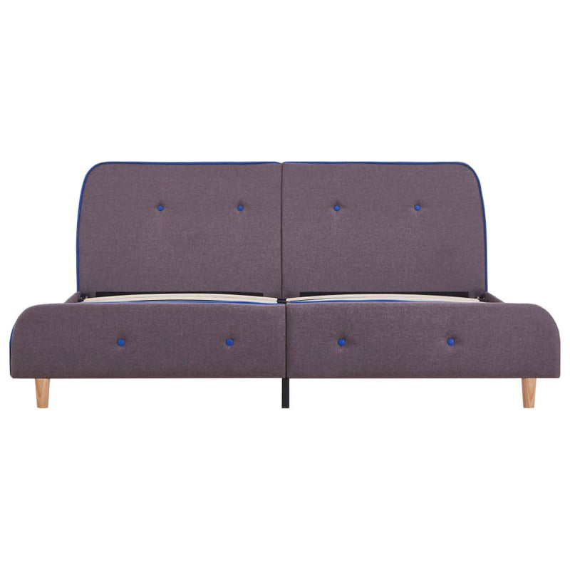 Bettgestell Taupe Stoff 180x200 cm