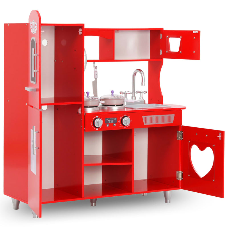 Kinderspielküche MDF 84×31×89 cm Rot