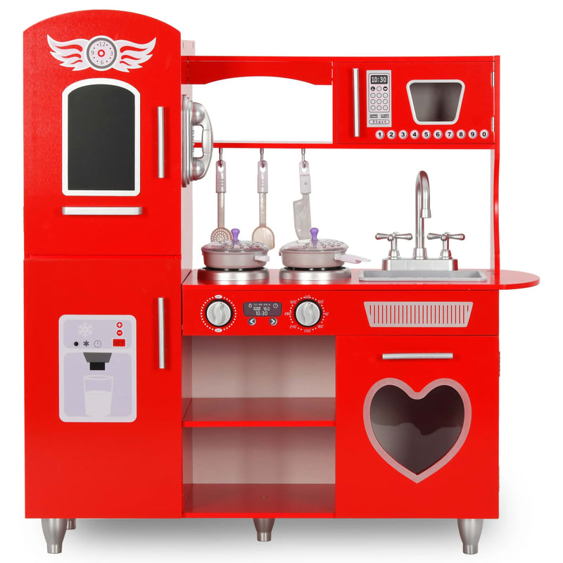 Kinderspielküche MDF 84×31×89 cm Rot
