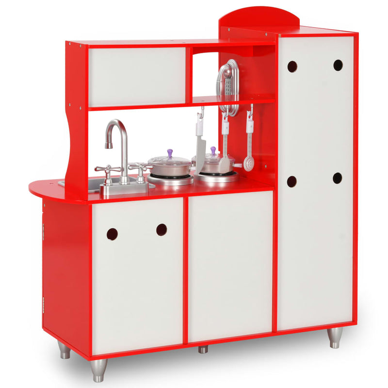 Kinderspielküche MDF 84×31×89 cm Rot