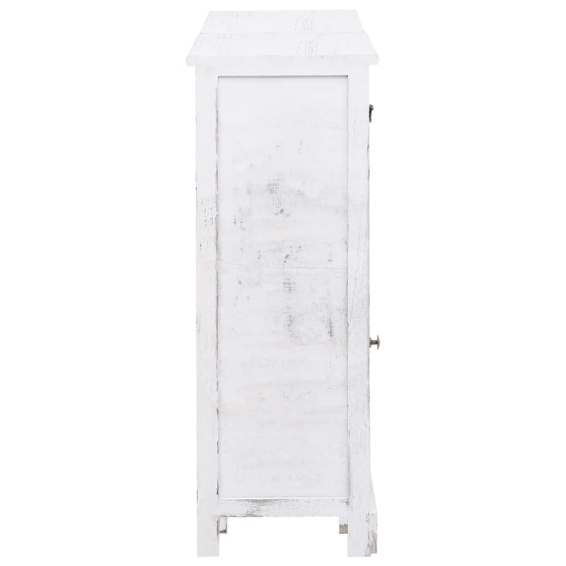 Sideboard mit 10 Schubladen Weiß 113 x 30 x 79 cm Holz
