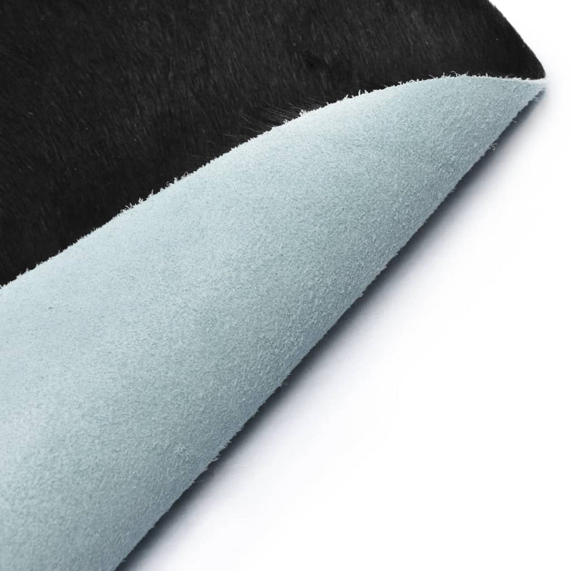 Teppich Echtes Kuhfell Schwarz und Weiß 150×170 cm