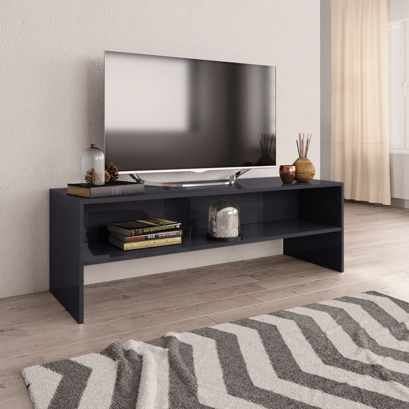 TV-Schrank Hochglanz-Grau 120x40x40 cm Holzwerkstoff