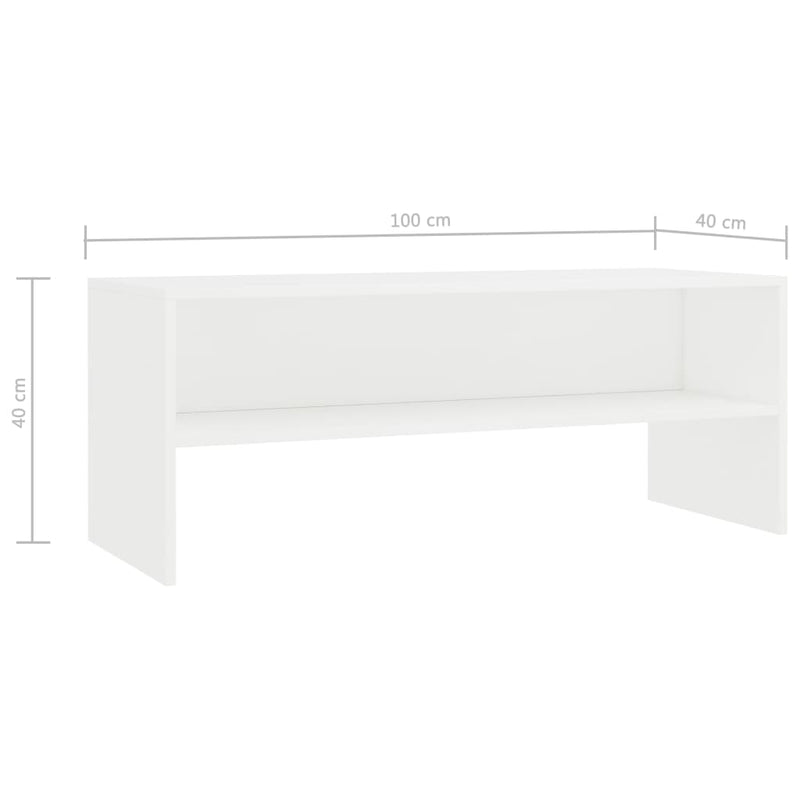 TV-Schrank Weiß 100x40x40 cm Holzwerkstoff