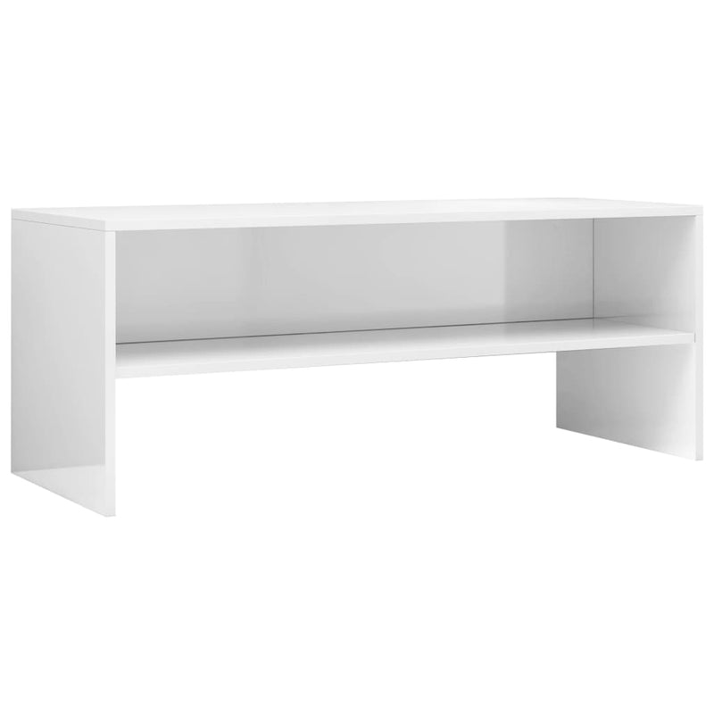 TV-Schrank Hochglanz-Weiß 100x40x40 cm Holzwerkstoff