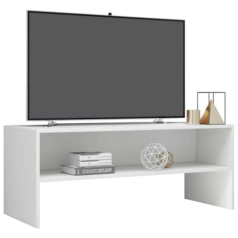 TV-Schrank Hochglanz-Weiß 100x40x40 cm Holzwerkstoff