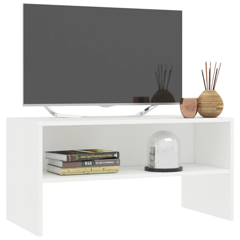 TV-Schrank Weiß 80x40x40cm Holzwerkstoff