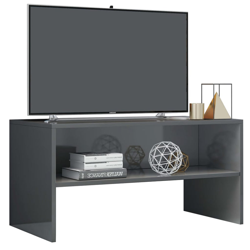 TV-Schrank Hochglanz-Grau 80x40x40 cm Holzwerkstoff