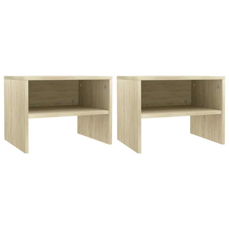 Nachttische 2 Stk. Sonoma-Eiche 40 x 30 x 30 cm Spanplatte