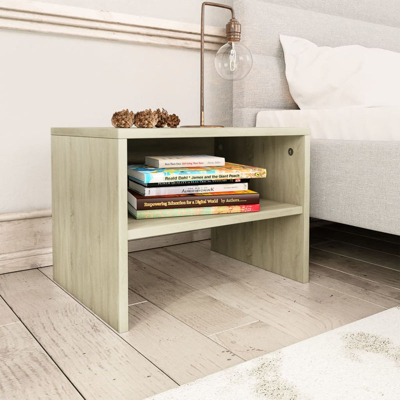 Nachttische 2 Stk. Sonoma-Eiche 40 x 30 x 30 cm Spanplatte