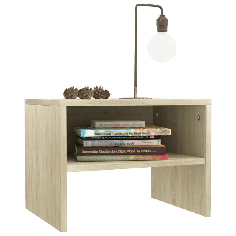 Nachttische 2 Stk. Sonoma-Eiche 40 x 30 x 30 cm Spanplatte