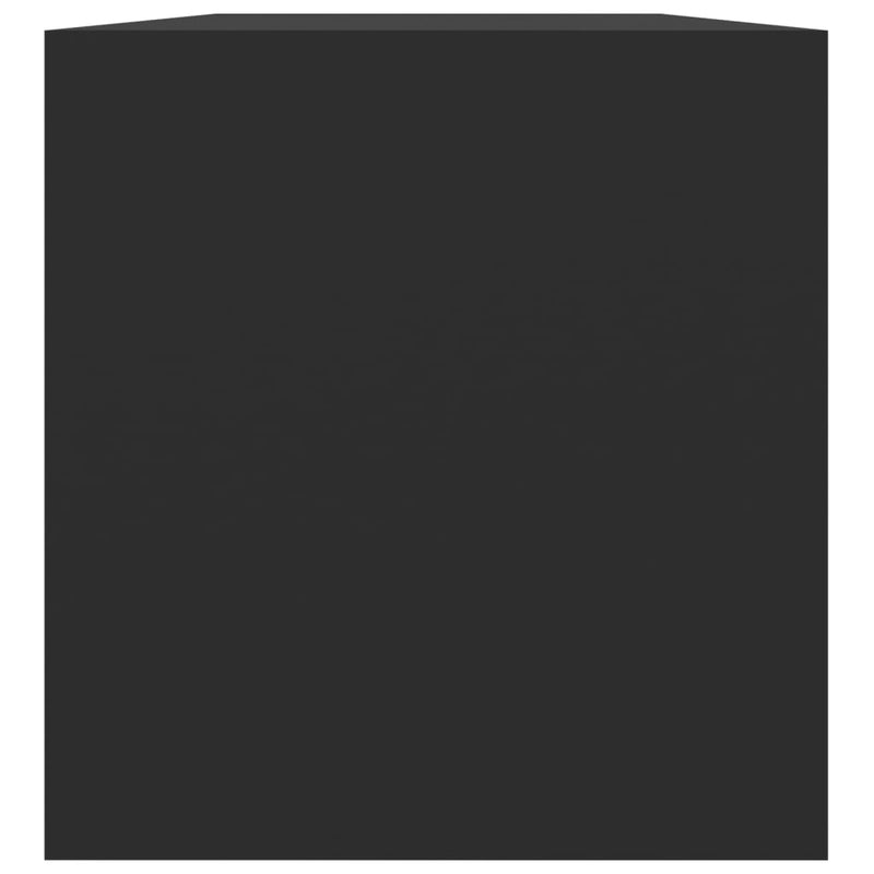 Schallplatten-Aufbewahrungsbox Schwarz 71x34x36cm Holzwerkstoff