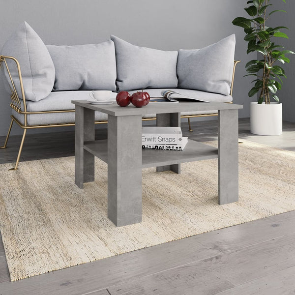 Couchtisch Betongrau 60x60x42 cm Holzwerkstoff