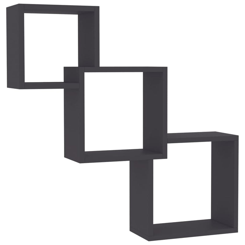 Cube Wandregale Grau 84,5x15x27 cm Holzwerkstoff